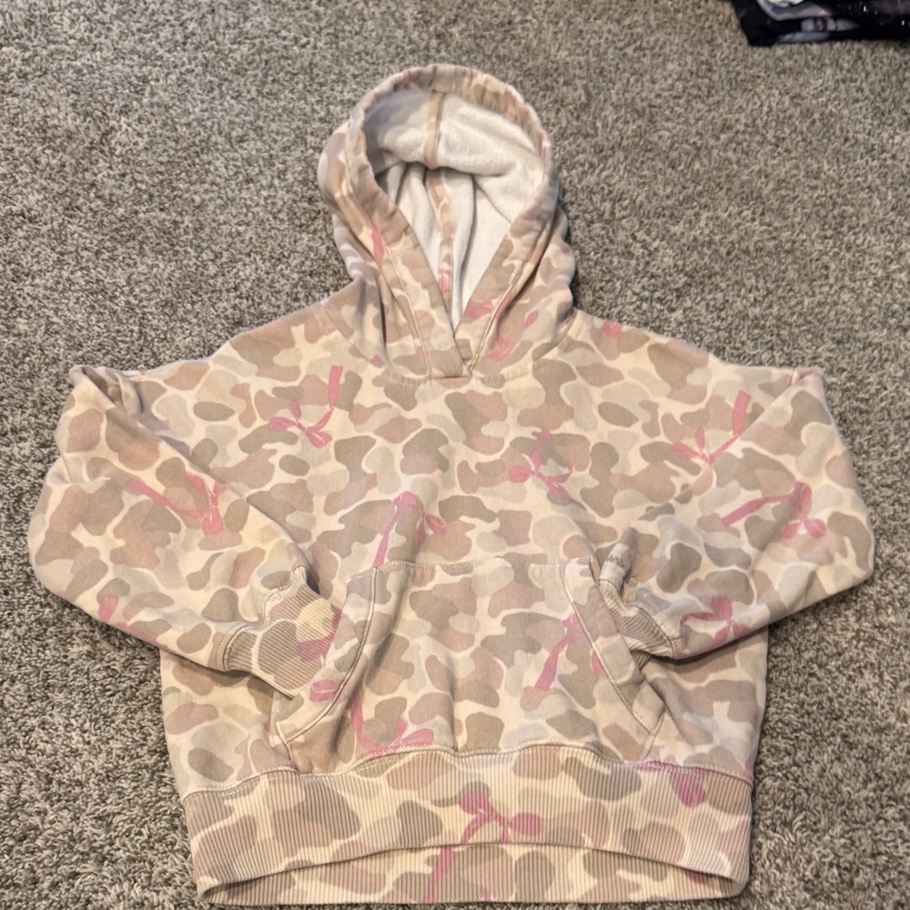 Abercrombie & Fitch Pink Bow & Camo Hooded Sweatshirt